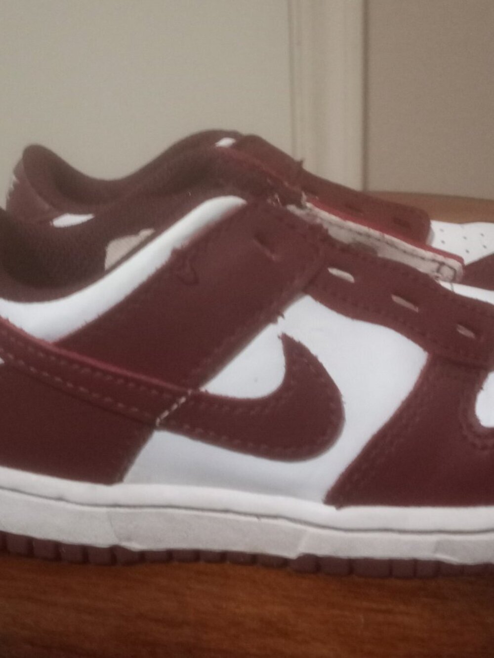 Nike Dunk Low White Redwood TD Toddler FB9107-115 8C Retro Authentic Sneakers - Picture 4 of 13